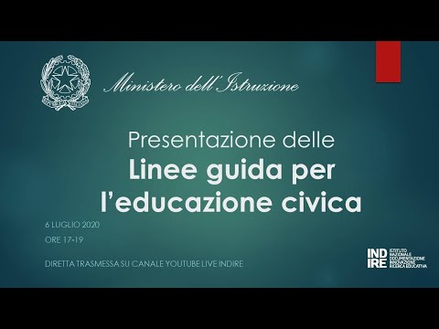 Presentazione delle Linee guida per l&#039;educazione civica