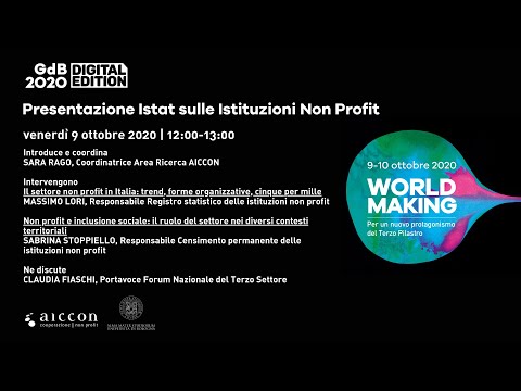 GdB2020 | Presentazione Istat sulle Istituzioni Non Profit
